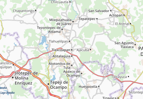Karte Stadtplan Tlaxcoapan
