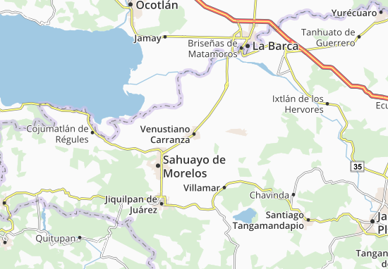 Kaart Plattegrond Venustiano Carranza