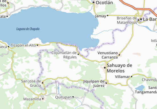 Cojumatlán de Régules Map