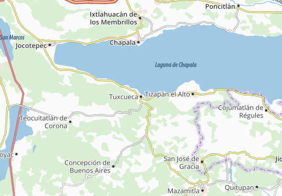 Kaart Plattegrond Tuxcueca