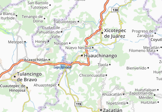Kaart Plattegrond Huauchinango