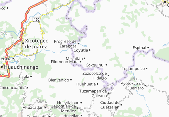 Mecatlán Map