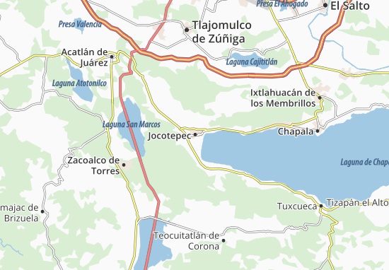 Karte Stadtplan Jocotepec