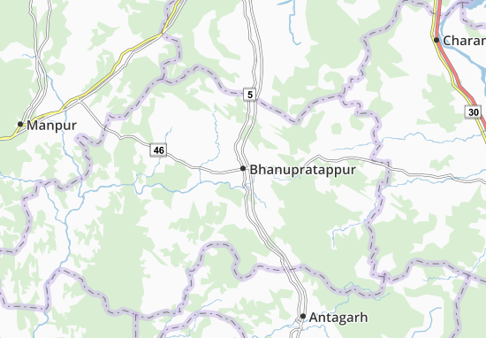Kaart Plattegrond Bhanupratappur