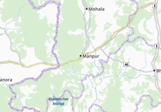 Karte Stadtplan Manpur
