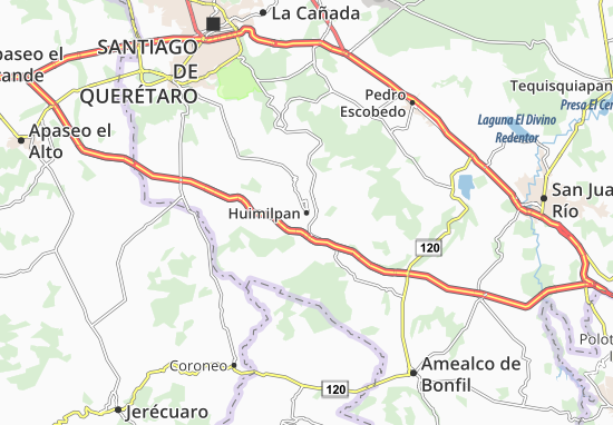 Karte Stadtplan Huimilpan
