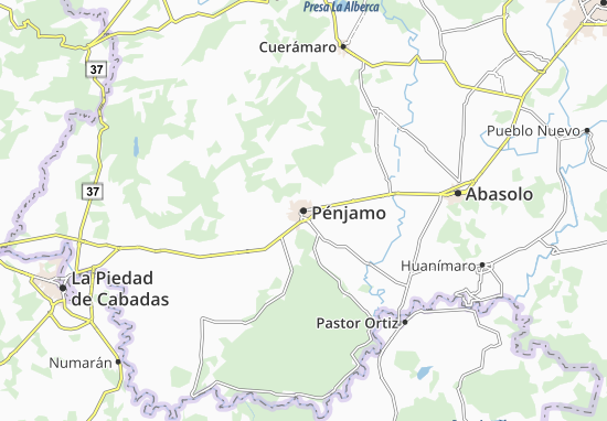 Karte Stadtplan Pénjamo