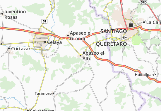 Karte Stadtplan Apaseo el Alto