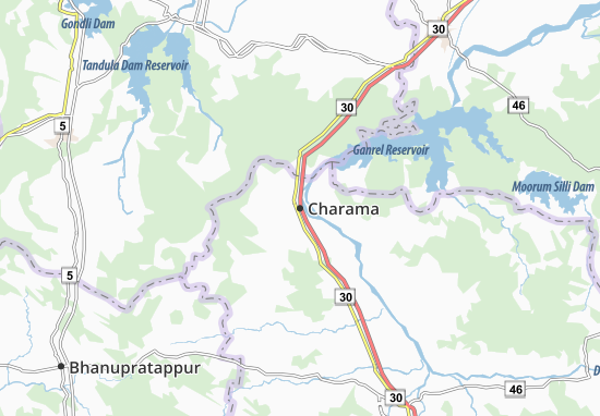 Kaart Plattegrond Charama