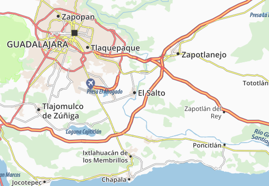 Karte Stadtplan El Salto