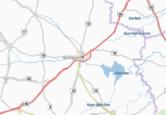 Karte Stadtplan Malegaon