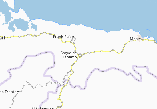 Kaart Plattegrond Sagua de Tánamo