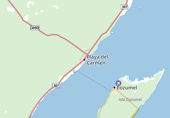Karte Stadtplan Playa del Carmen