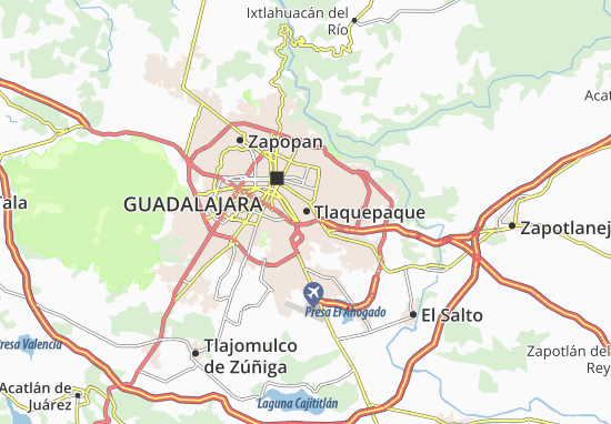 Kaart Plattegrond Tlaquepaque