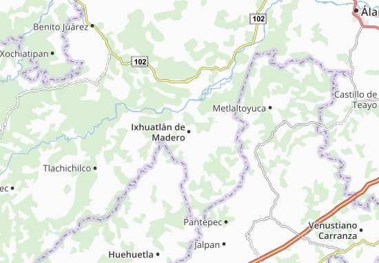 Mapa Ixhuatlán de Madero