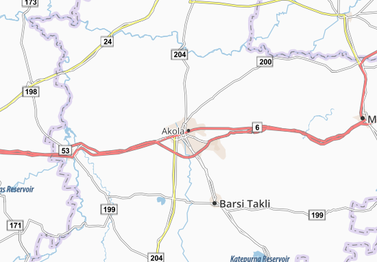 Karte Stadtplan Akola
