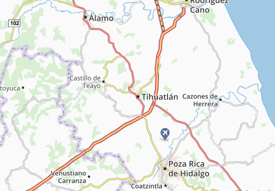 Karte Stadtplan Tihuatlán