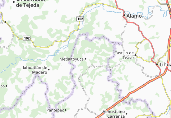 Mapa Metlaltoyuca