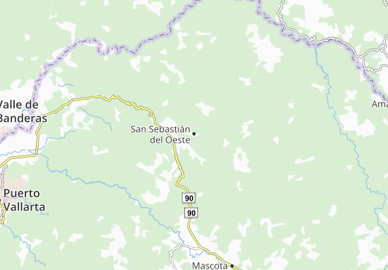 San Sebastián del Oeste Map