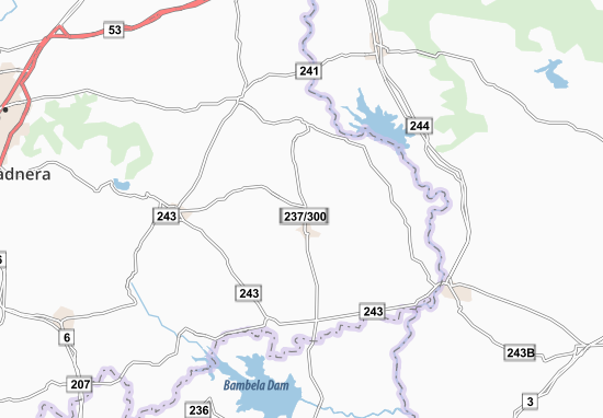 Karte Stadtplan Dhamangaon