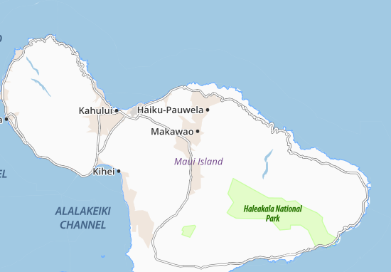 Karte Stadtplan Makawao