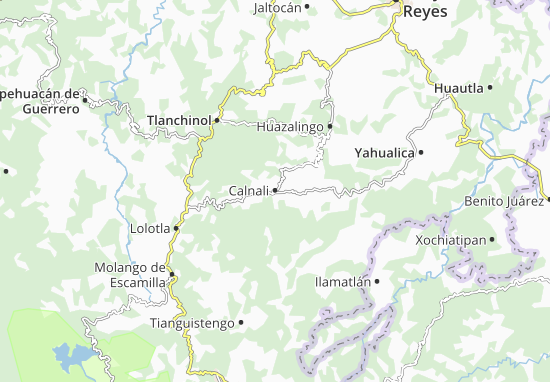 Kaart Plattegrond Calnali