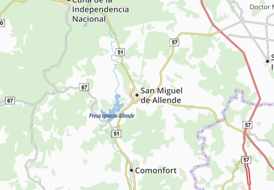 Kaart Plattegrond San Miguel de Allende