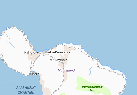 Karte Stadtplan Haiku-Pauwela
