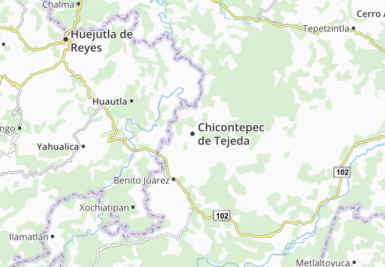 Mapa Chicontepec de Tejeda
