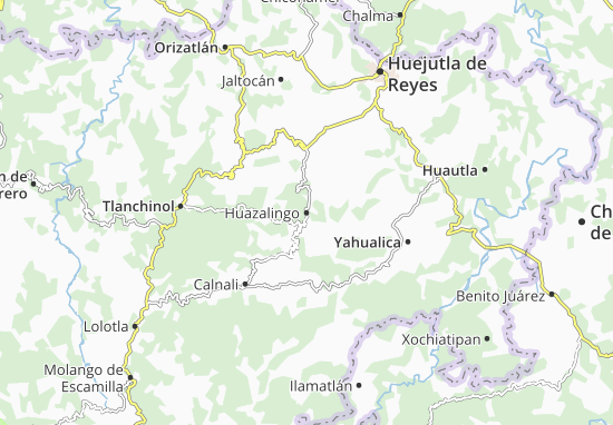 Kaart Plattegrond Huazalingo
