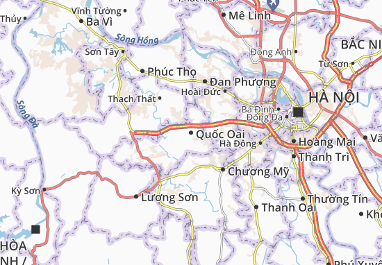 Kaart Plattegrond Quốc Oai