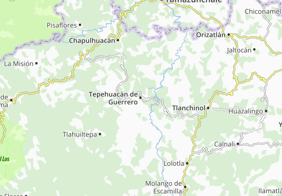 Tepehuacán de Guerrero Map