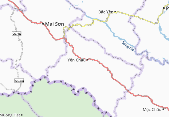 Karte Stadtplan Viêng Lán