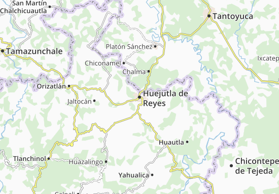 Karte Stadtplan Huejutla de Reyes