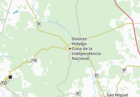 Carte-Plan Dolores Hidalgo Cuna de la Independencia Nacional
