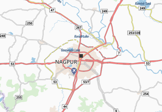 Kaart Plattegrond Nagpur