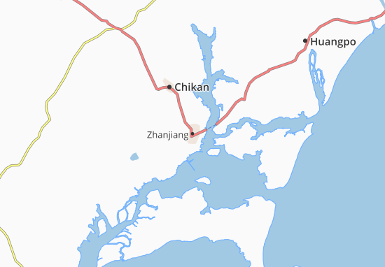 Karte Stadtplan Zhanjiang