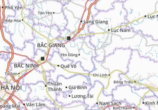 Karte Stadtplan Yên Dũng