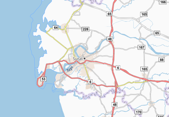 MICHELIN-Landkarte Surat - Stadtplan Surat - ViaMichelin