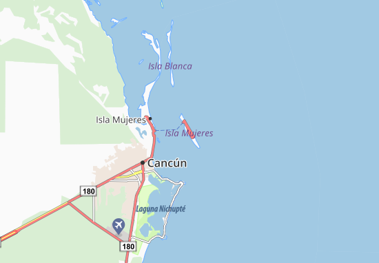 Isla Mujeres Map