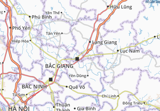 Kaart Plattegrond Xương Giang