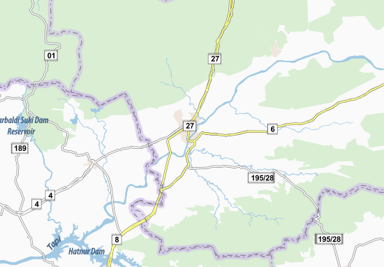 Kaart Plattegrond Burhanpur
