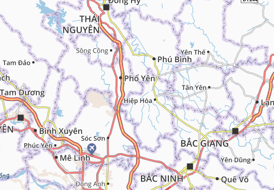 Karte Stadtplan Hòa Sơn
