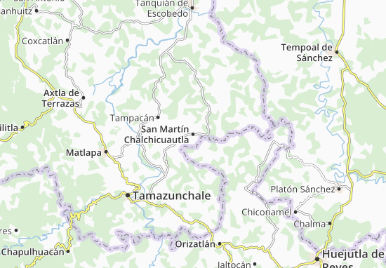 Karte Stadtplan San Martín Chalchicuautla