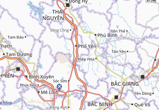 Karte Stadtplan Đông Cao