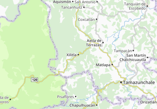 Kaart Plattegrond Xilitla