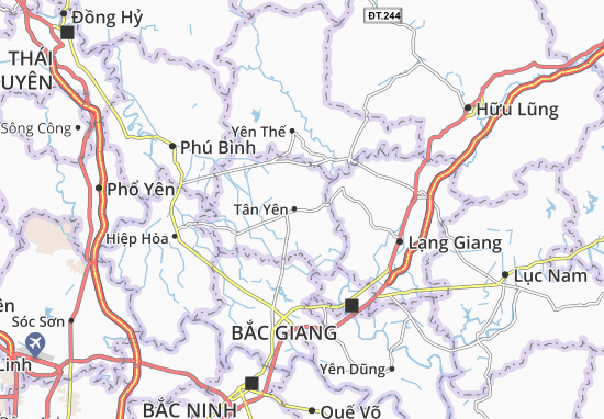 Kaart Plattegrond Xã Cao Thượng