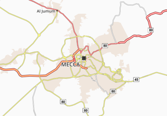 Karte Stadtplan Mecca
