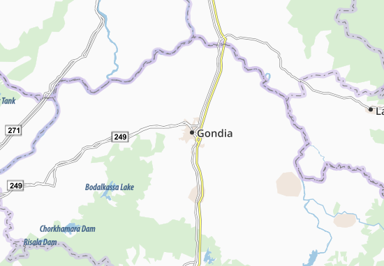 Karte Stadtplan Gondia