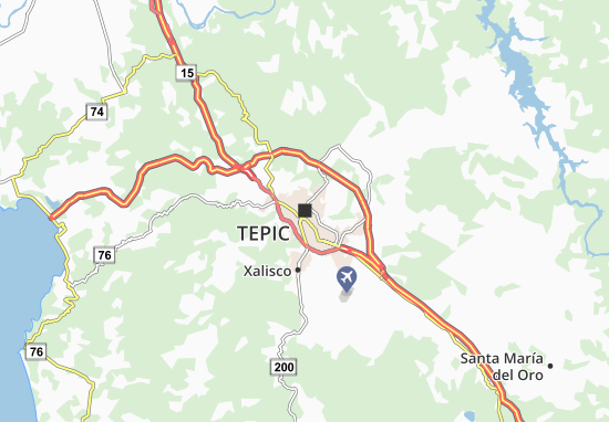 Karte Stadtplan Tepic